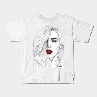 Red Lips Kids T-Shirt